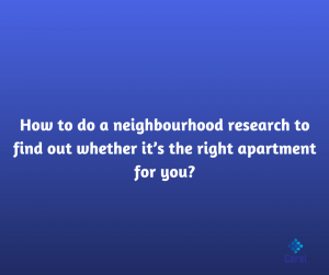 HOW TO DO A NEIGHBORHOOD RESEARCH